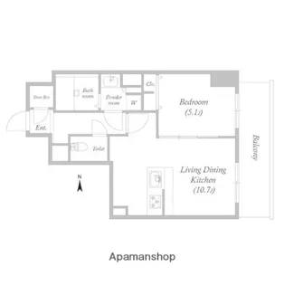 TOPAZ江坂【4階】の間取り