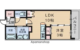 1LDKの間取り画像