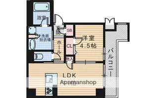テラスレジデンス新大阪【4階】の間取り
