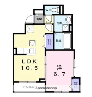 アドヴァンス【1階】の間取り
