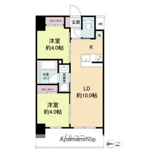 セレニテフラン新大阪【2階】の間取り