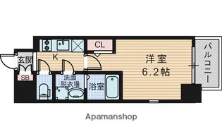 エスリードザ・グラン大阪サウス【6階】の間取り