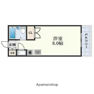 東明マンション江坂【6階】の間取り