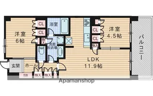 ローレルスクエアOSAKA LINK【14階】の間取り