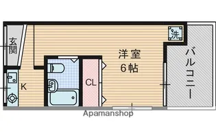 1Kの間取り画像