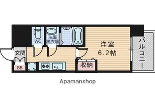 アドバンス大阪ビヤン【6階】の間取り