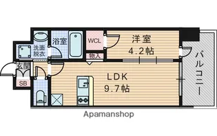 スプランディッドライズ新大阪ノース【12階】の間取り