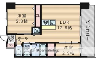 スプランディッドライズ新大阪ノース【4階】の間取り