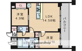 カルム小西V【1階】の間取り