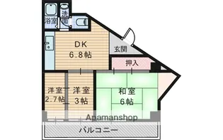 ハイツ東淀【3階】の間取り
