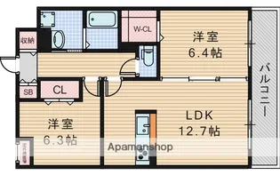 エルハイム北公園【3階】の間取り