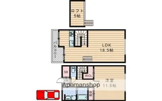リバージュテラス木川【2階】の間取り