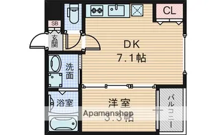 SUNQLOW朝潮橋【3階】の間取り