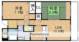 ウエルメゾン江坂【2階】の間取り