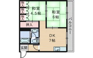 サンハイツ江坂台【1階】の間取り