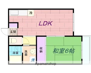 リンデン南桜塚ハイツⅡ【2階】の間取り
