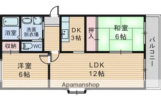 大阪府豊中市曽根西町1丁目【マンション】の間取り