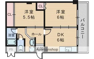 ヴィラ庄内【5階】の間取り