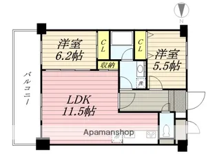 ラ・ファミリア豊中【2階】の間取り