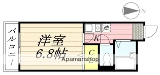 服部ハイツカワバタ【4階】の間取り