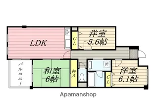ティアラ豊中【4階】の間取り