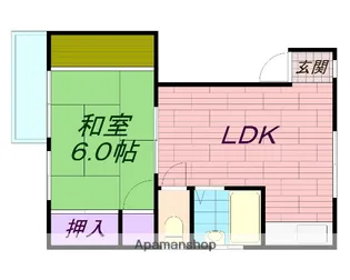 真鍋マンション【4階】の間取り