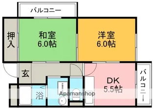 エルベコート岡町【1階】の間取り