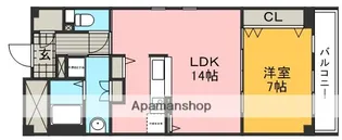 グリシーヌ【4階】の間取り