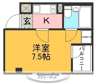 1Kの間取り画像