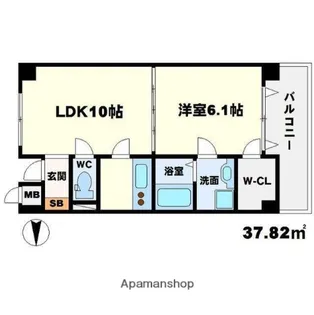 クレセント千里中央【3階】の間取り