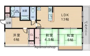 フロウスリーブ西村1番館【4階】の間取り