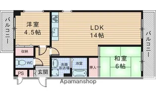 豊友マンション東豊中【3階】の間取り