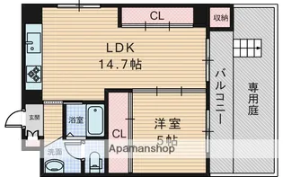 パルムハウス曽根【1階】の間取り