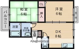 ル・レーヴ弐番館【1階】の間取り
