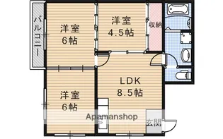 曽根南ハイツ【3階】の間取り