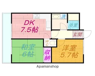 サンコーポ服部【2階】の間取り