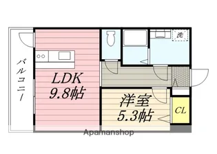 レジデンス稲津【1階】の間取り