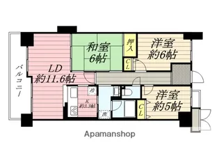 ディオフェルティ豊中服部【8階】の間取り