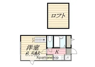 ハイツ岡町北【3階】の間取り