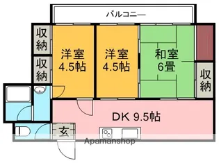 コートヴィレッジ服部【2階】の間取り