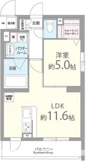 ベルクレール豊中【3階】の間取り