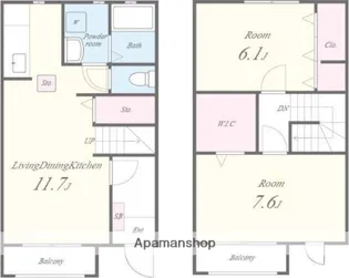 ヴィラージュ刀根山【1階】の間取り