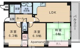 シュシュ【3階】の間取り