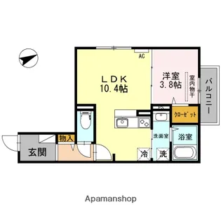 アヴェニール服部【1階】の間取り