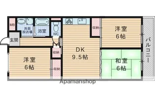 ルネ豊中【5階】の間取り