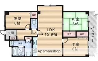 大阪府豊中市長興寺北1丁目【マンション】の間取り