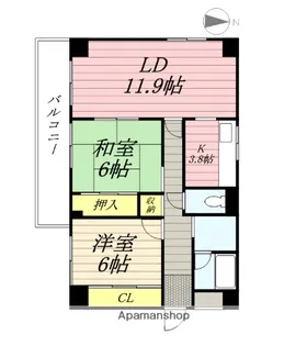 CALME J−1【3階】の間取り
