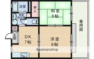 コート豊中【1階】の間取り