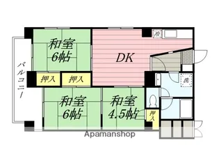 豊中グランドハイツ【6階】の間取り