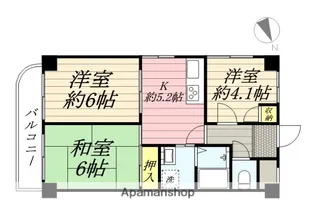 サニーサイド豊中【2階】の間取り